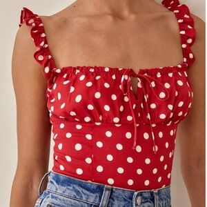 Cortese Top - Campari - Reformation - Size 2